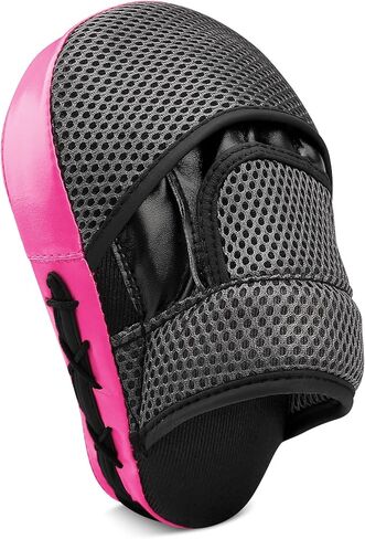 Boxing Mitts and Pads for Kids, Boxing Curved Focus Punching Mitts Kickboxing, Karate, Muay Thai Kick, Sparring, Dojo, Martial Arts Punch Mitts Training Hand Target Pads for Age 3-12 Years (Pink) in Kuwait