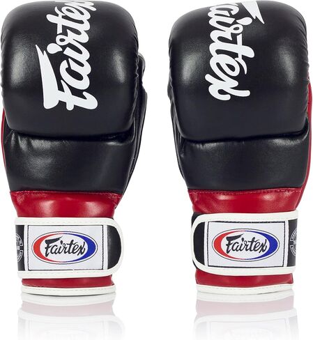 قفازات الملاكمة التايلاندية Fairtex FGV18 Muay Thai للرجال والنساء والأطفال| قفازات MMA للفنون القتالية | مصنوعة من جلد عالي الجودة، قفازات ملاكمة خفيفة الوزن وممتصة للصدمات in Kuwait