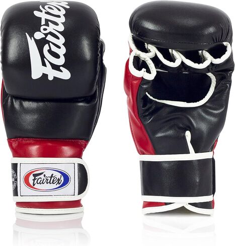قفازات الملاكمة التايلاندية Fairtex FGV18 Muay Thai للرجال والنساء والأطفال| قفازات MMA للفنون القتالية | مصنوعة من جلد عالي الجودة، قفازات ملاكمة خفيفة الوزن وممتصة للصدمات in Kuwait