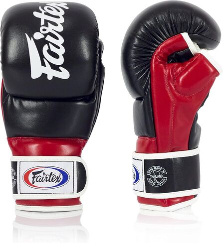قفازات الملاكمة التايلاندية Fairtex FGV18 Muay Thai للرجال والنساء والأطفال| قفازات MMA للفنون القتالية | مصنوعة من جلد عالي الجودة، قفازات ملاكمة خفيفة الوزن وممتصة للصدمات in Kuwait