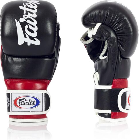 قفازات الملاكمة التايلاندية Fairtex FGV18 Muay Thai للرجال والنساء والأطفال| قفازات MMA للفنون القتالية | مصنوعة من جلد عالي الجودة، قفازات ملاكمة خفيفة الوزن وممتصة للصدمات in Kuwait