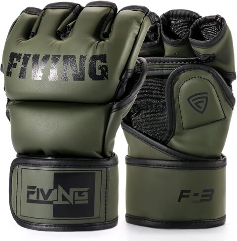 FIVING MMA Gloves for Men & Women,Boxing Gloves for Punching Bag,Sparring,Training,Muay Thai,MMA,Martial Arts Bag Gloves,Kickboxing Gloves with Open Palms in Kuwait