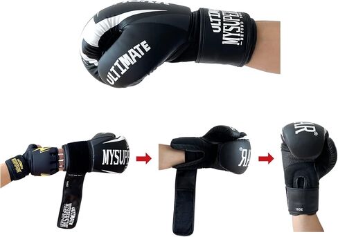 MYSUPERSTAR Boxing Wraps and Inner Gloves Upgraded, 80inch Wrist Wraps 0.3inch Gel Padding Boxing Gloves Men and Women for UFC Kick Boxing, Muay Thai, MMA… in Kuwait