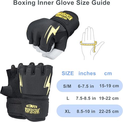 MYSUPERSTAR Boxing Wraps and Inner Gloves Upgraded, 80inch Wrist Wraps 0.3inch Gel Padding Boxing Gloves Men and Women for UFC Kick Boxing, Muay Thai, MMA… in Kuwait