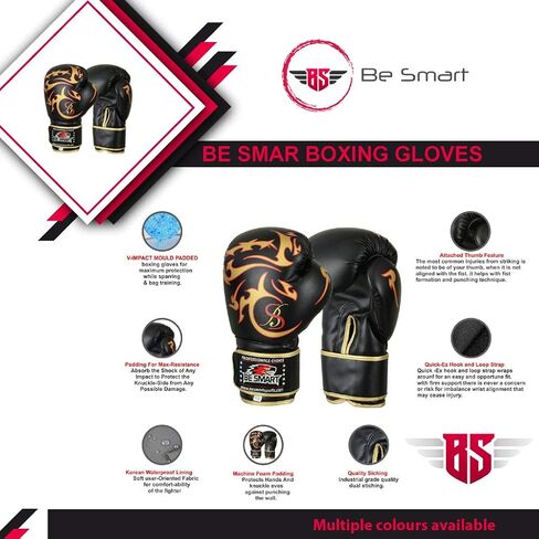 Be Smart Kids قفازات الملاكمة 4-12 سنة 4oz 6oz قفازات تدريب للأطفال السجال الشباب قفازات الملاكمة قفازات تدريب صغار لكمة بو الجلود MMA الملاكمة التايلاندية ركلة الملاكمة in Kuwait