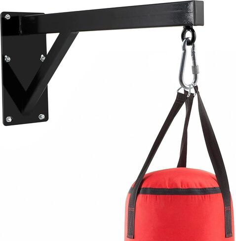 سانبيج حامل كيس ملاكمة يثبت على الحائط، حامل كيس ملاكمة شديد التحمل 24 انش، حامل كيس السرعة لصالة الالعاب الرياضية المنزلية والتمرين في المرآب ومعسكر القتال والملاكمة وتدريب الفنون القتالية المختلطة in Kuwait