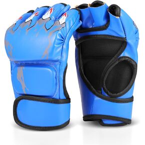 قفازات Flexzion MMA قفازات ملاكمة بدون أصابع للرجال والنساء والشباب في سن المراهقة، قفازات UFC تتصارع Krav MAGA كيك بوكسينغ للتدريب على كيس اللكم، قفازات ضرب الملاكمة التايلاندية، قفازات الفنون القتالية in Kuwait