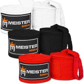 اربطة يد للبالغين مقاس 180 انش لفنون القتال المختلطة والملاكمة من ميستر - عبوة من 3 ازواج in Kuwait