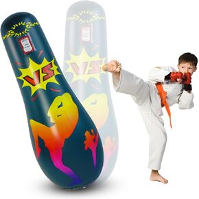 Punching Bag for Kids, Free Standing Boxing Bag for Bounce Back Heavy Punching Bag for Practicing Karate, Taekwondo, De-Stress Boxing Bag for Kids