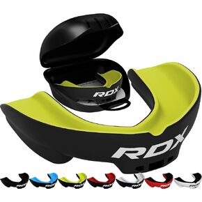 واقي الفم RDX، درع اللثة، واقي الفم للملاكمة MMA Kickboxing Muay Thai، واقي الفم مع حقيبة تخزين، واقي الفم يستخدم في لعبة الهوكي والجودو والكاراتيه والرجبي وكرة القدم، للبالغين فوق 12 عامًا in Kuwait