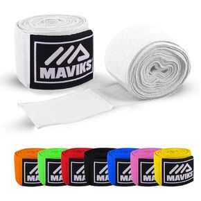 MAVIKS الملاكمة اليد يلتف 180 بوصة الضمادات للفنون القتالية كيك بوكسينغ الملاكمة التايلاندية MMA التدريب السجال القفازات الداخلية للرجال النساء قفازات حامية مع حلقة الإبهام in Kuwait