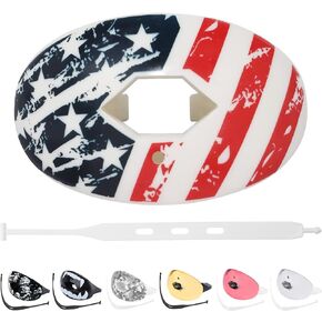 Football Mouth Guard with Strap, Breathable Mouth Guard Football for Youth and Adults, Teeth and Lip Protector Guard Mouth Pieces Football (American)