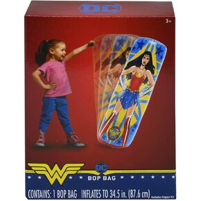 حقيبة اللكمة ووندر وومان للأطفال - حقيبة ملاكمة مستقلة قابلة للنفخ داخل والخارج لعبة حقيبة بوب للأطفال للتمرين واللعب، حقيبة متينة لتخفيف التوتر للخدمة الشاقة للأطفال - 86.39 سم in Kuwait