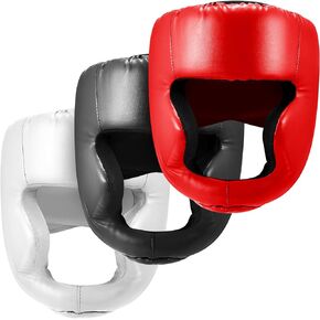 Jenaai 3 Pcs Boxing Head Gear Adjustable Padded Boxing Headgear MMA Training Kickboxing Muay Thai Martial Arts Karate Taekwondo Sparring Boxing Helmet for Adult Men Women Beginner