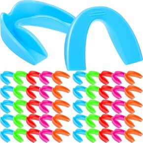 50 Pack Kids Youth Mouth Guard for Sports Boys Girls Mouthguard Kids Mouth Guard Football Mouthpieces Sports Mouth Pieces Braces Athletic Teeth Mouth Protection for Boxing Hockey Lacrosse Basketball