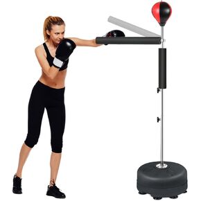 Veocore Boxing Spinning Bar, Free Standing Reflex Punching Ball, Height Adjustable Punching Bag with Reflex Bar for Teens Adults, Home Gym in Kuwait