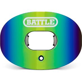 واقي الفم لكرة القدم من باتل سبورتس بريزم أوكسجين - تدفق هواء فائق وأداء أفضل، أقصى قدر من الحماية والتهوية، قطعة فم كرة القدم، تعمل مع الأقواس - ذهبي/أزرق in Kuwait