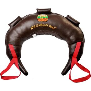 Bulgarian Bag - Genuine Leather (30 lb.) (Fitness, Crossfit, Wrestling, Judo, Grappling, Functional Training, MMA, Sandbag), Medium