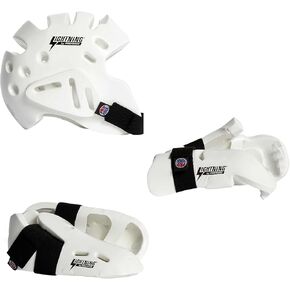 Proforce Lightning Martial Arts Protective Sparring Gear Bundle - Headgear, Gloves, Ultra Kicks