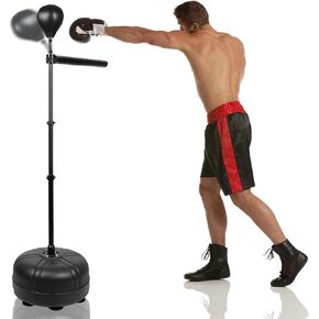 JELLYRATTBIT Boxing Bar Spinning Bar, Boxing Bar with Punching Bag, Height Adjustable Boxing Reflex Bar Boxing Equipment for Adults Teens, Black in Kuwait