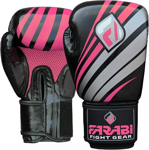 Farabi Pro Fighter Boxing Gloves Sparring Gym Bag Punching Focus Pad Mitts in Kuwait
