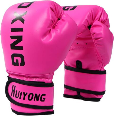 HUINING Kids Boxing Gloves, Kids Training Gloves Punch Mitts MMA Gloves PU Cartoon Sparring Dajn Training Gloves, 4 Oz, for Age 5-12 Years in Saudi Arabia