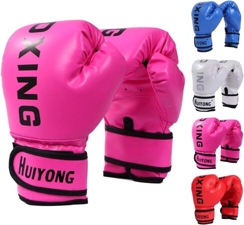 HUINING Kids Boxing Gloves, Kids Training Gloves Punch Mitts MMA Gloves PU Cartoon Sparring Dajn Training Gloves, 4 Oz, for Age 5-12 Years in Saudi Arabia