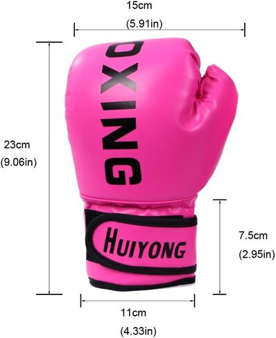 HUINING Kids Boxing Gloves, Kids Training Gloves Punch Mitts MMA Gloves PU Cartoon Sparring Dajn Training Gloves, 4 Oz, for Age 5-12 Years in Saudi Arabia
