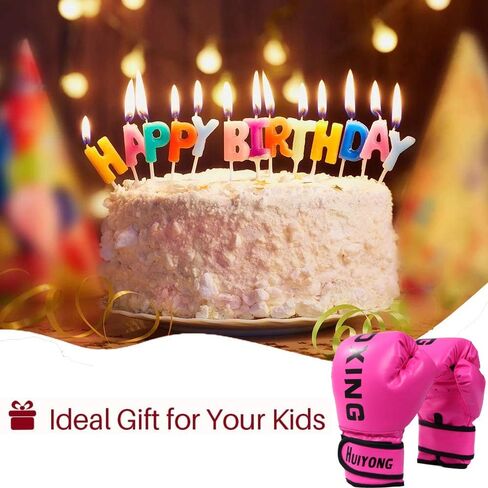 HUINING Kids Boxing Gloves, Kids Training Gloves Punch Mitts MMA Gloves PU Cartoon Sparring Dajn Training Gloves, 4 Oz, for Age 5-12 Years in Saudi Arabia