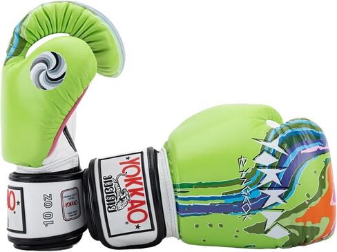 YOKKAO Design Breathable Muay Thai Boxing Glove | Premium Leather Training and Sparring Gloves for Men and Women | Winning Boxing Gloves | Punching Gloves in Saudi Arabia