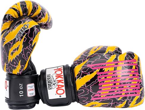 YOKKAO Design Breathable Muay Thai Boxing Glove | Premium Leather Training and Sparring Gloves for Men and Women | Winning Boxing Gloves | Punching Gloves in Saudi Arabia