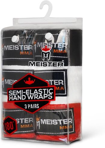 اربطة يد للبالغين مقاس 180 انش لفنون القتال المختلطة والملاكمة من ميستر - عبوة من 3 ازواج in Kuwait