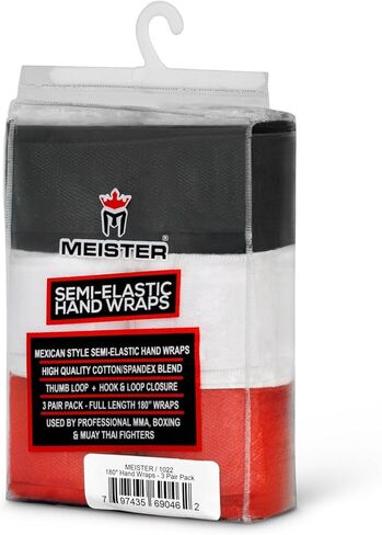 اربطة يد للبالغين مقاس 180 انش لفنون القتال المختلطة والملاكمة من ميستر - عبوة من 3 ازواج in Kuwait