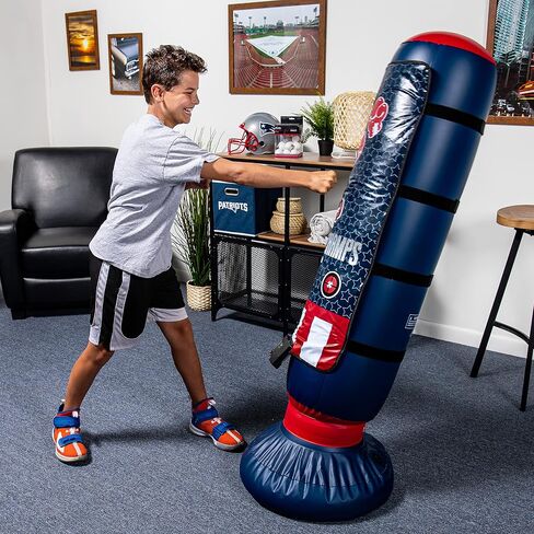Franklin Sports Electronic Boxing Bag - Future Champs Inflatable MMA Kickboxing Bag - Toy Youth Equipment for Kids + Toddlers - 60" x 22" in Saudi Arabia