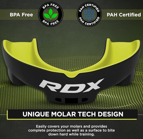 واقي الفم RDX، درع اللثة، واقي الفم للملاكمة MMA Kickboxing Muay Thai، واقي الفم مع حقيبة تخزين، واقي الفم يستخدم في لعبة الهوكي والجودو والكاراتيه والرجبي وكرة القدم، للبالغين فوق 12 عامًا in Saudi Arabia