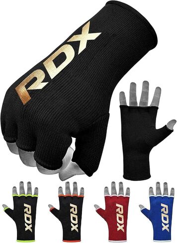 قفازات يد للملاكمة من RDX، قفازات داخلية للرجال والنساء، أربطة مطاطية نصف إصبع، حماية للقبضة تحت القفازات، الملاكمة التايلاندية، الكيك بوكسينغ، الفنون القتالية المختلطة، تدريب اللكم على حقيبة السرعة للفنون القتالية in Kuwait