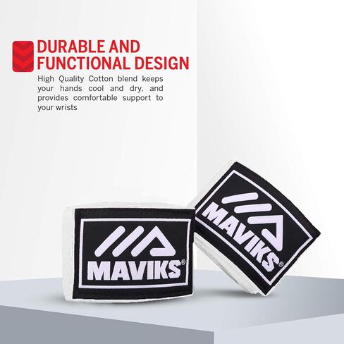 MAVIKS الملاكمة اليد يلتف 180 بوصة الضمادات للفنون القتالية كيك بوكسينغ الملاكمة التايلاندية MMA التدريب السجال القفازات الداخلية للرجال النساء قفازات حامية مع حلقة الإبهام in Kuwait