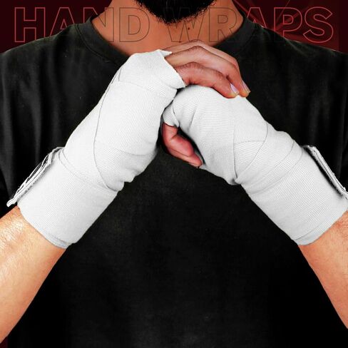 MAVIKS الملاكمة اليد يلتف 180 بوصة الضمادات للفنون القتالية كيك بوكسينغ الملاكمة التايلاندية MMA التدريب السجال القفازات الداخلية للرجال النساء قفازات حامية مع حلقة الإبهام in Kuwait