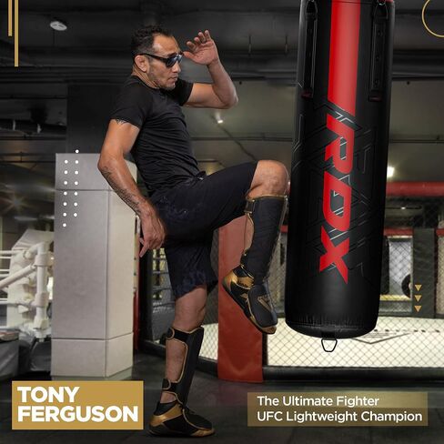 RDX Shin Guards for Kickboxing, Muay Thai and Training Pads, Maya Hide Leather Kara Instep Foam Protection, Leg Foot Protector for Martial Arts, Sparring, BJJ and Boxing Gear in Kuwait