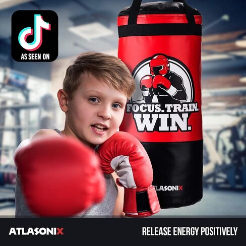 كيس ملاكمة معلق للاطفال لـ السقف/الجدار 0.6 متر، كيس ملاكمة غير مملوء بنمط احترافي للشباب للتدريب على فنون الدفاع عن النفس والملاكمة والكاراتيه للاولاد والبنات من سن 5 الى 15 سنة القفازات غير متضمنة in Kuwait