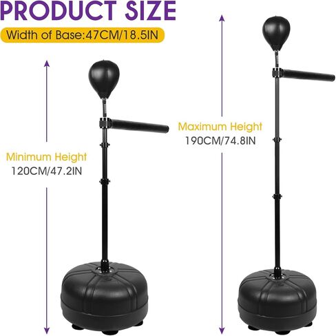 Veocore Boxing Bar with Punching Ball, Adjustable Height Boxing Bar Boxing Speed Trainer Boxing Equipment for Teens Adults, Home Gym in Kuwait