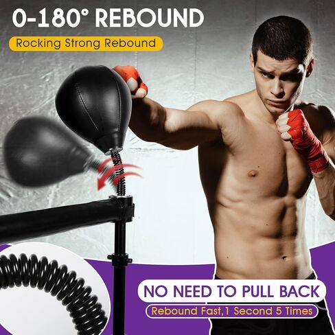 Veocore Boxing Bar with Punching Ball, Adjustable Height Boxing Bar Boxing Speed Trainer Boxing Equipment for Teens Adults, Home Gym in Kuwait