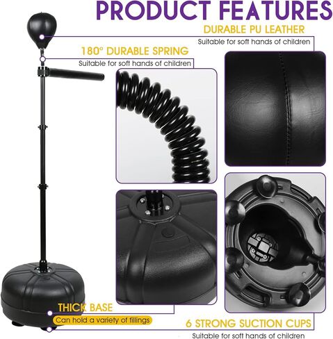 Veocore Boxing Bar with Punching Ball, Adjustable Height Boxing Bar Boxing Speed Trainer Boxing Equipment for Teens Adults, Home Gym in Kuwait