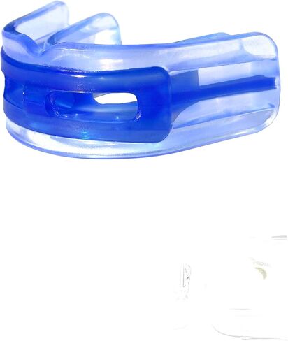 Brain Pad LoPro + حزام مصفح مزدوج/مجموعة بدون حمالات في واقي فم واحد للكبار (أزرق/شفاف) in Kuwait