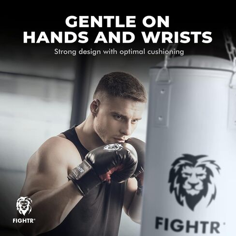 كيس اللكم FIGHTR® 4 أقدام - متين وقوي | كيس ملاكمة ممتاز معلق 120 × 35 سم / 4 قدم متضمن. سلسلة ثقيلة للملاكمة والفنون القتالية والفنون القتالية المختلطة (فارغة) in Kuwait