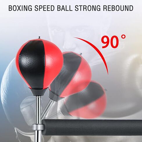 Veocore Boxing Spinning Bar, Free Standing Reflex Punching Ball, Height Adjustable Punching Bag with Reflex Bar for Teens Adults, Home Gym in Kuwait