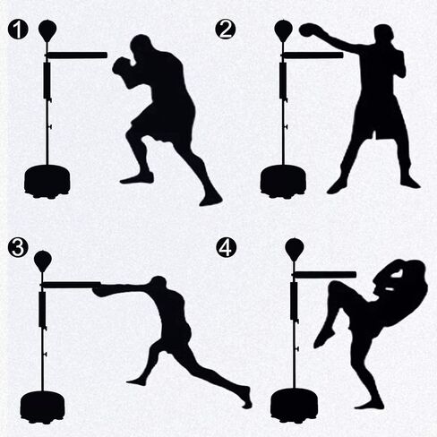 Veocore Boxing Spinning Bar, Free Standing Reflex Punching Ball, Height Adjustable Punching Bag with Reflex Bar for Teens Adults, Home Gym in Kuwait