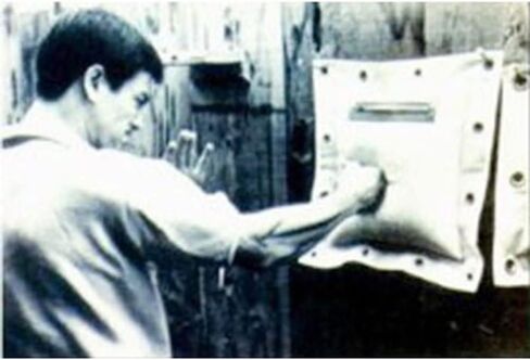 حقيبة حائط من ALFEEL Wing Chun Kung Fu حقيبة حائط من الجلد من القماش الكتاني لركلة الملاكمة وحقيبة لكمة الضرب معدات تدريب الملاكمة وفنون الدفاع عن النفس in Kuwait