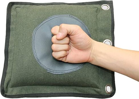 حقيبة حائط من ALFEEL Wing Chun Kung Fu حقيبة حائط من الجلد من القماش الكتاني لركلة الملاكمة وحقيبة لكمة الضرب معدات تدريب الملاكمة وفنون الدفاع عن النفس in Kuwait