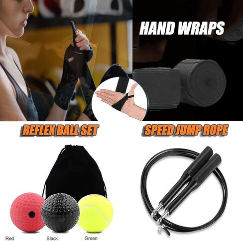 حقيبة ملاكمة ثقيلة من سوهابي للبالغين والشباب والأطفال بطول 4 أقدام، مجموعة حقيبة ملاكمة غير مملوءة مع قفازات ملاكمة، ولفائف، وسلسلة، وخطاف سقف لتدريب صالة الألعاب الرياضية المنزلية in Kuwait